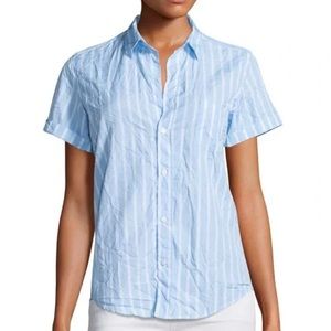 Frank & Eileen Billy Jean Cotton Gingham Button Down Top